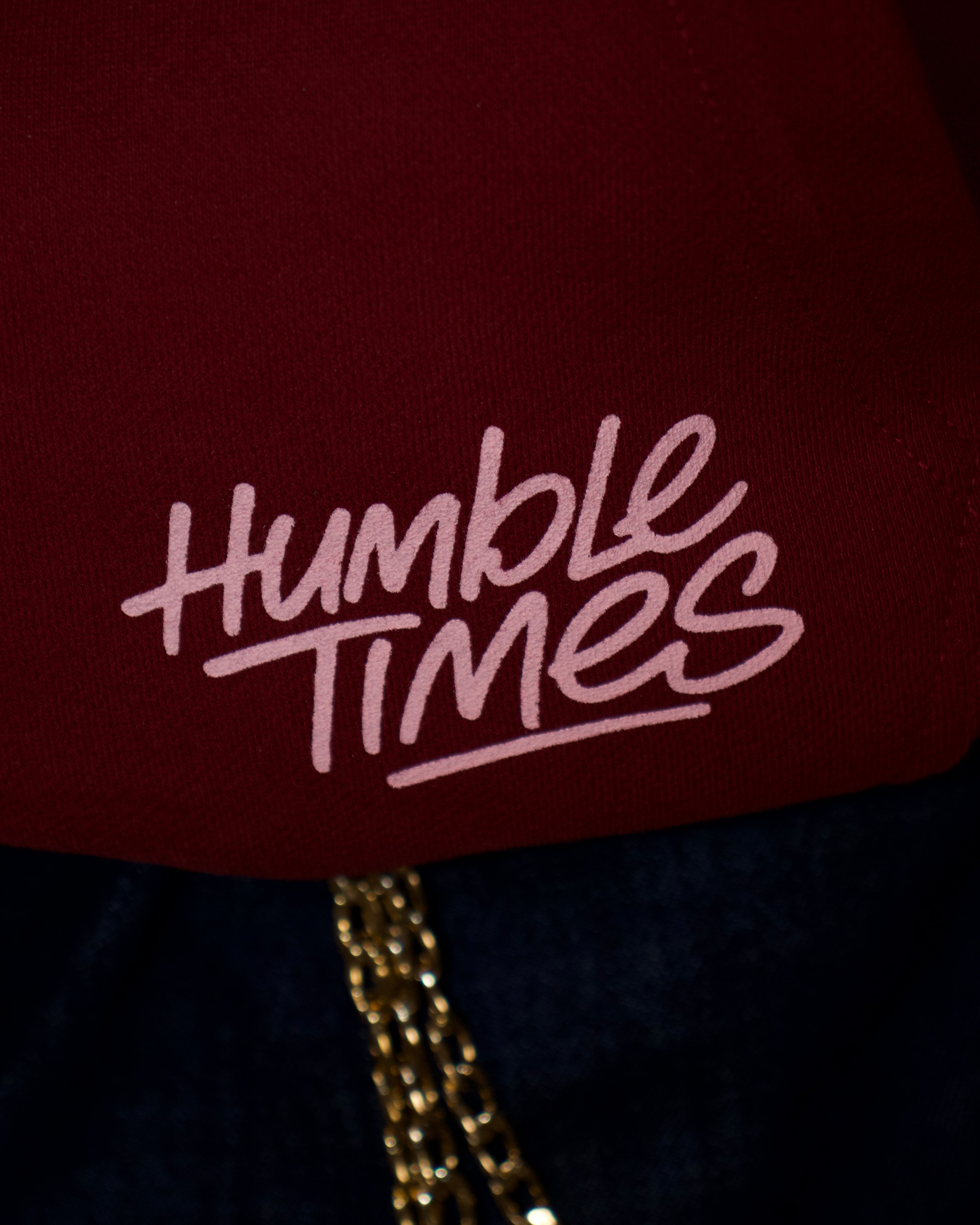 Burgundy and Baby Pink Hoodie