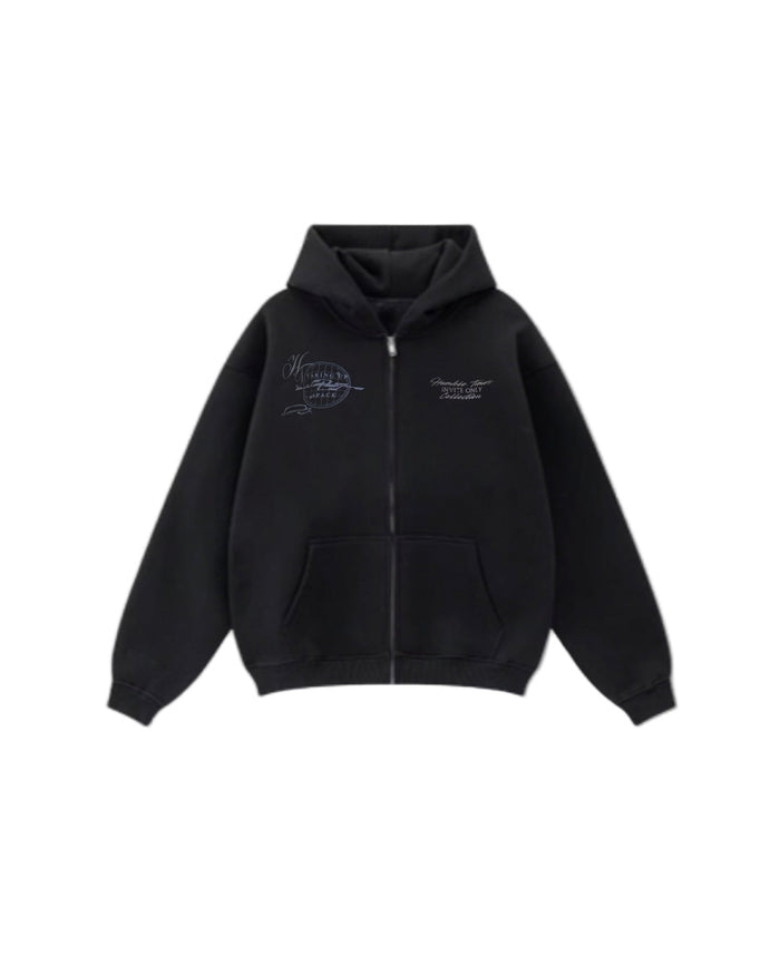 Heavyweight Zip Up Hoodie | Black – Humble Times Irish streetwear