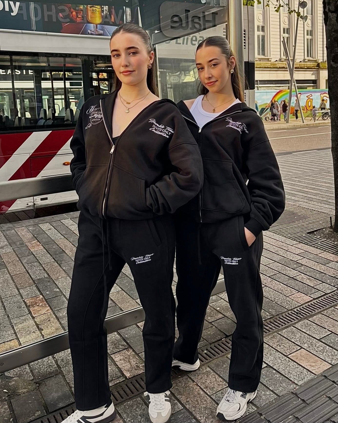 Straight Leg Heavyweight Joggers | Black by Humble Times – view 2