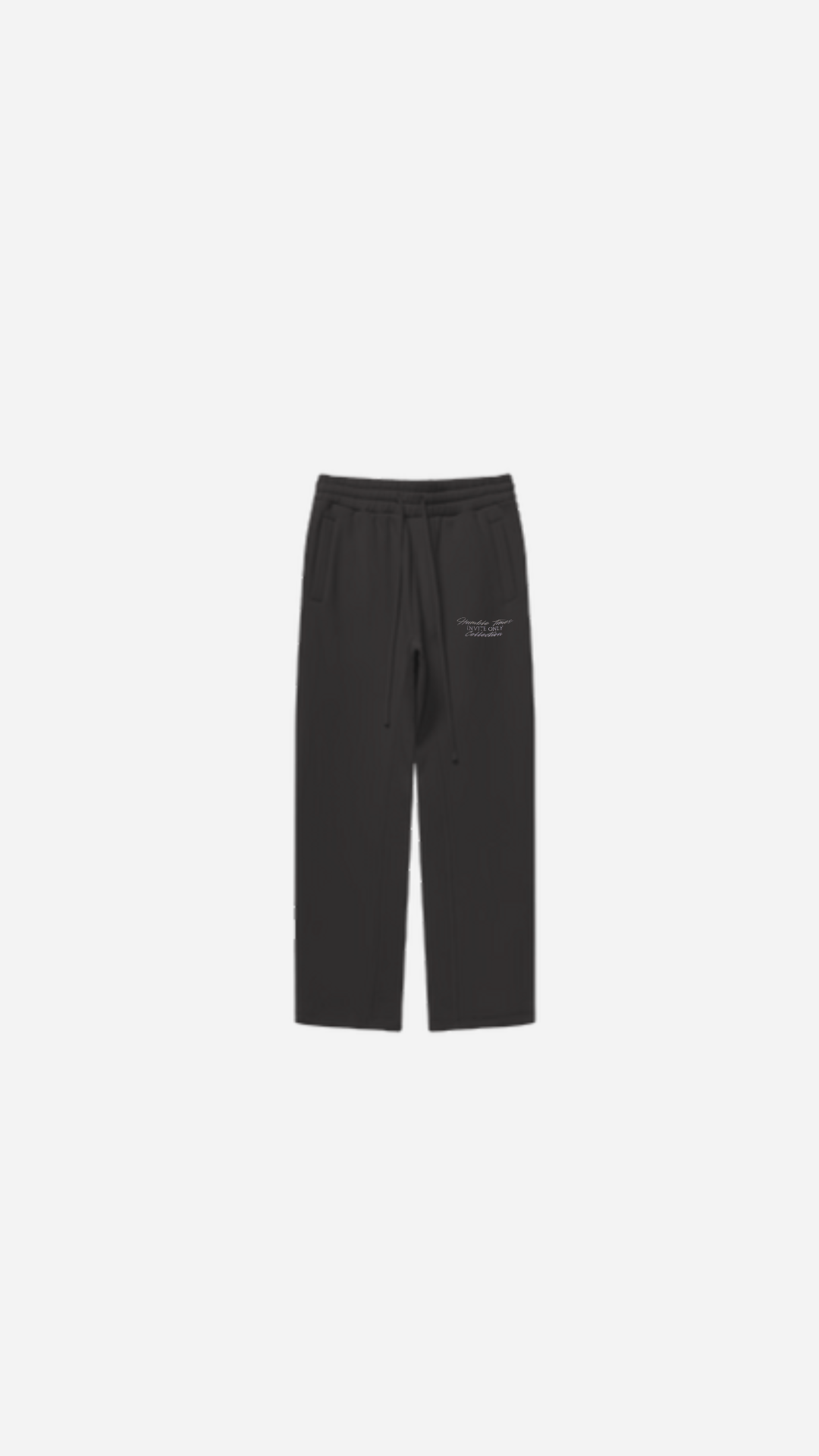 Straight Leg Heavyweight Joggers - Black