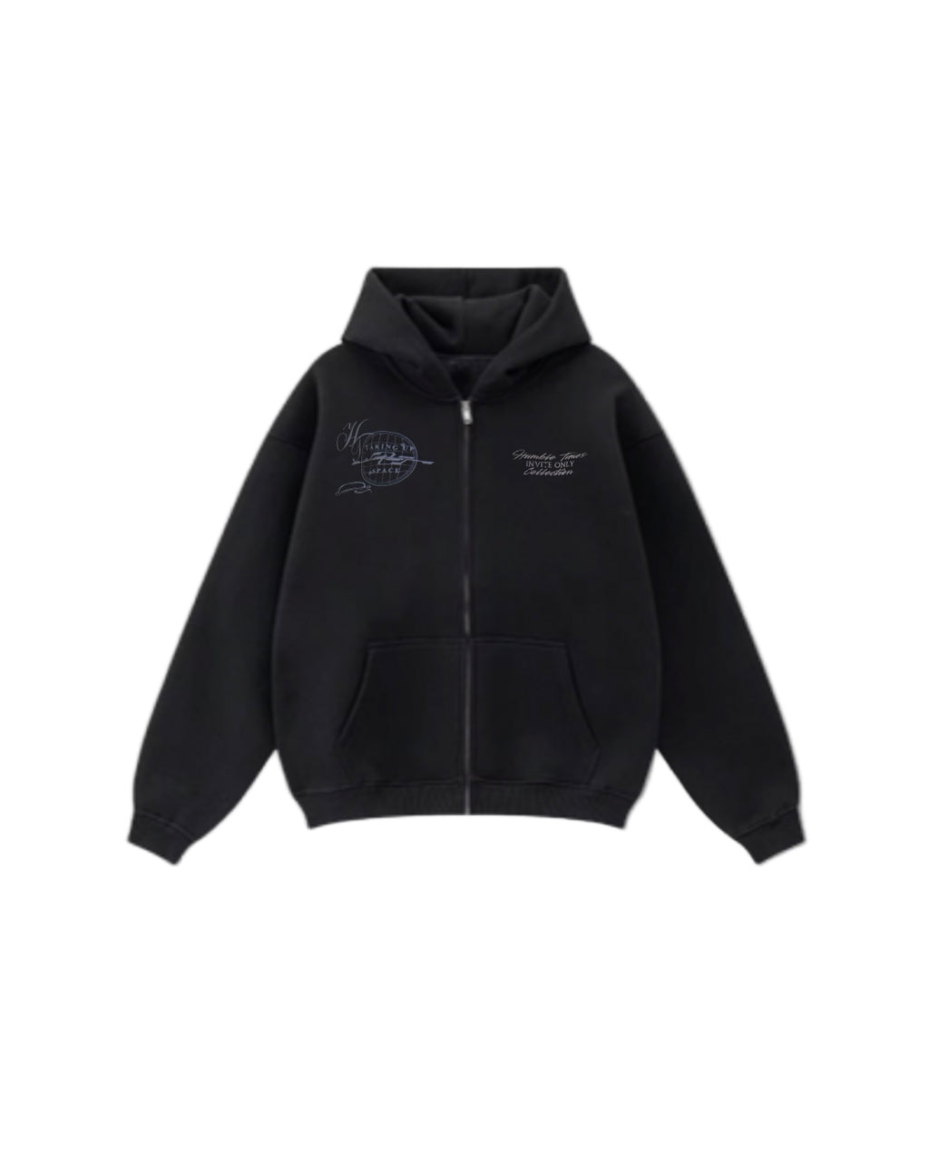 Heavyweight Zip Up Hoodie | Black