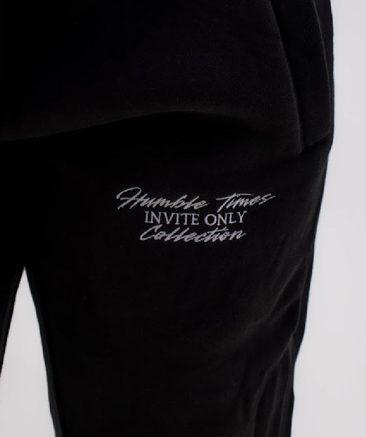 Straight Leg Heavyweight Joggers - Black