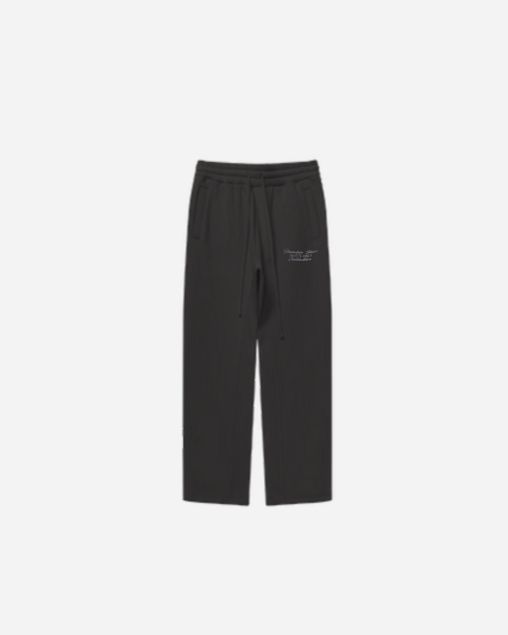 Straight Leg Heavyweight Joggers | Black