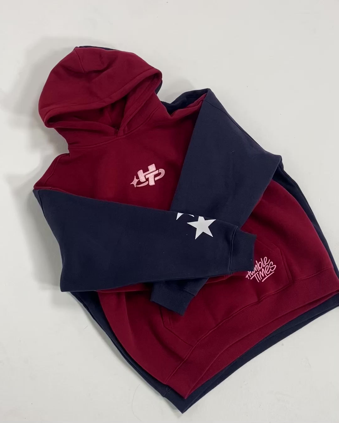 Premium Oversized Hoodie | Navy & White Valentines Edition